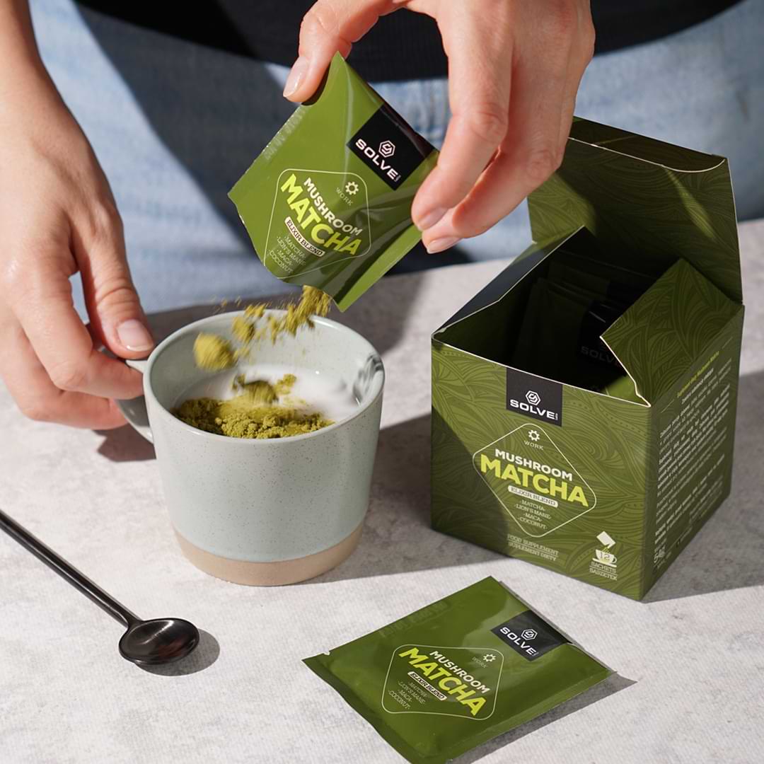 Mushroom Matcha Elixir 12 saszetek Funkcjonalna herbata